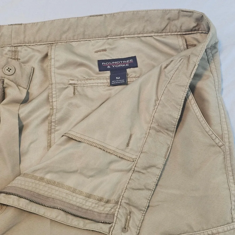 Roundtree & Yorke 52 Big Man Khaki Cargo Shorts 9